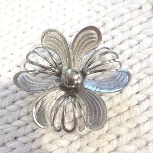 Bond Boyd Vintage Sterling Flower Brooch